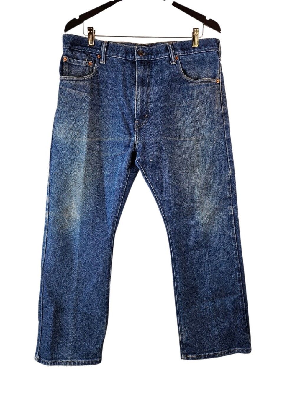 Levi's 517 Vintage Men's 36x29 Blue Jeans Bootcut Faded Distressed Denim